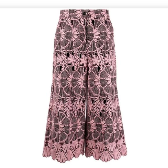 NWT La Double J Patterned Culotte Pants SANGALLO FLOWER Large Pink - Picture 11 of 14